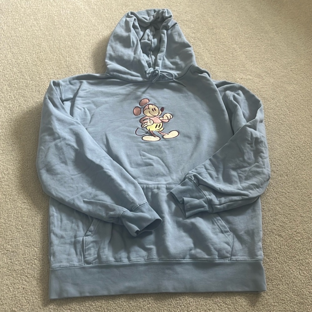 Blue disney sweatshirt with mickey mouse